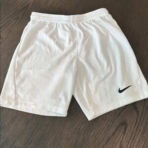 Nike Kids White and Black Athletic Shorts